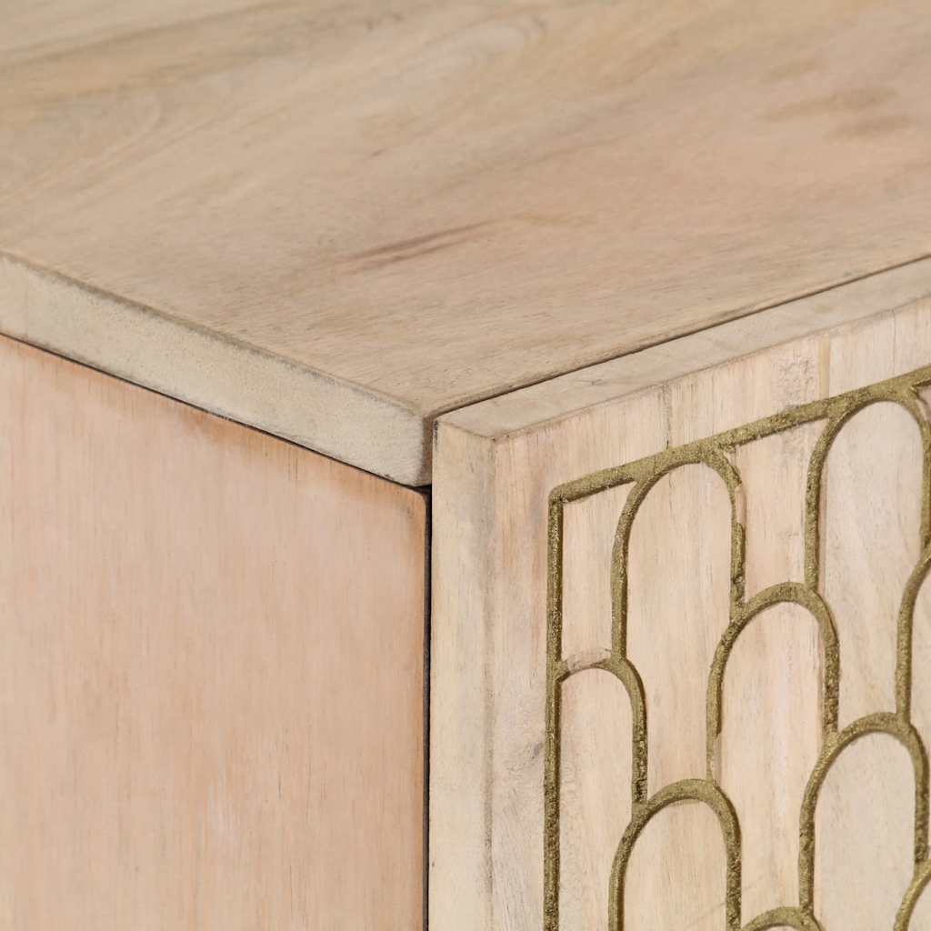 Bijzetkast 90x33x75 cm massief mangohout – afbeelding 7