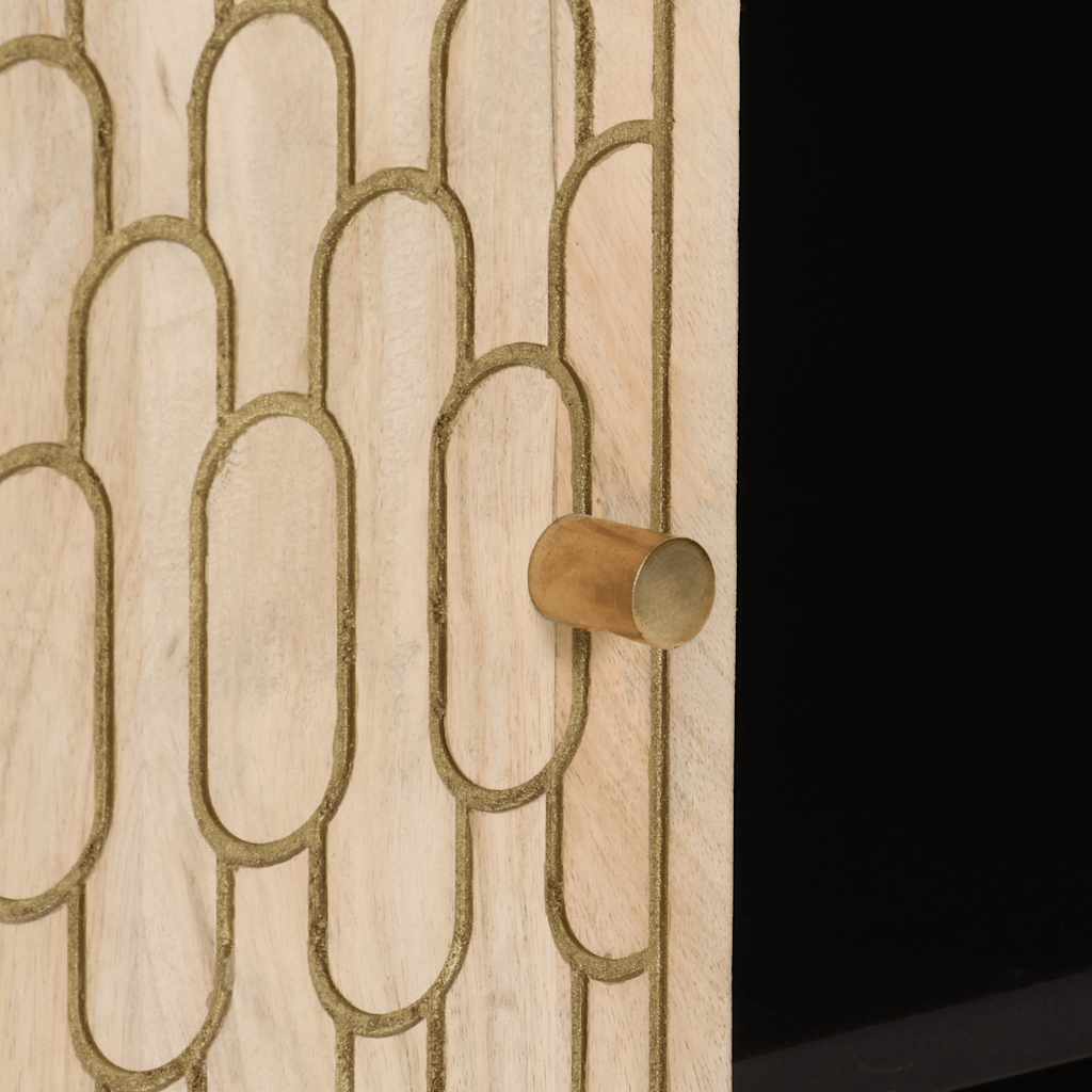 Bijzetkast 90x33x75 cm massief mangohout – afbeelding 8