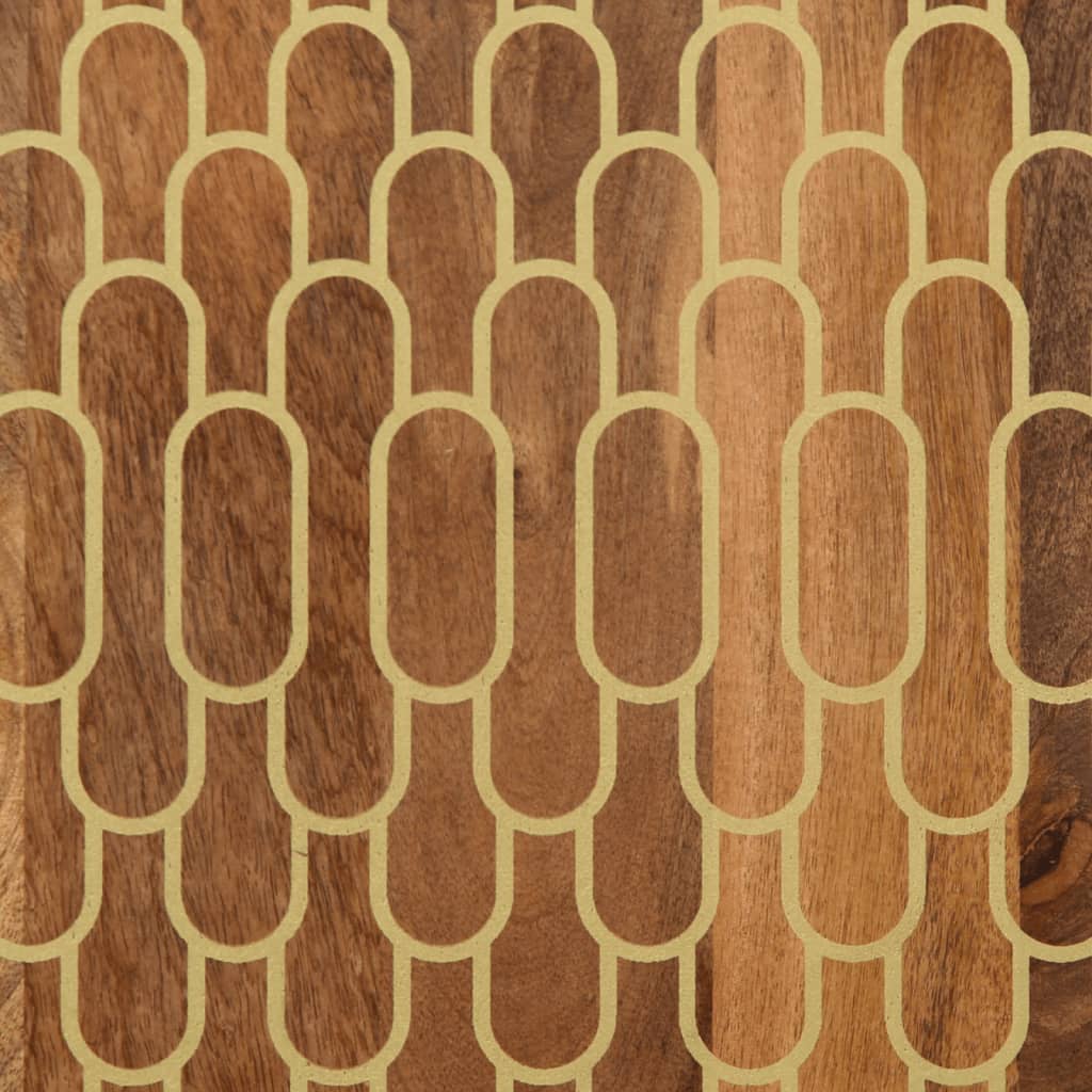 Nachtkastje 50x33x60 cm massief mangohout – afbeelding 10