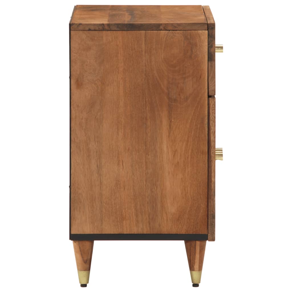 Nachtkastje 50x33x60 cm massief mangohout – afbeelding 4