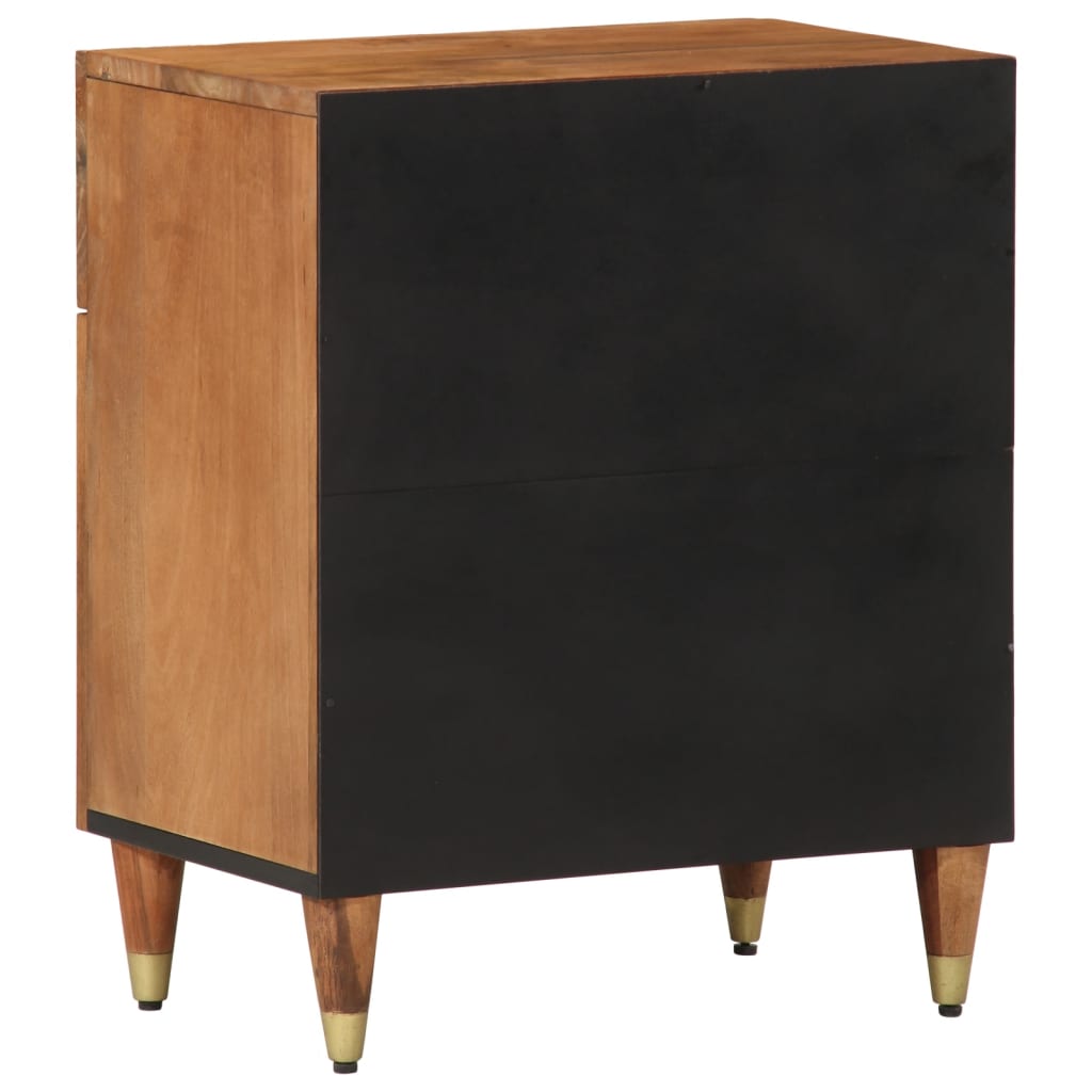 Nachtkastje 50x33x60 cm massief mangohout – afbeelding 5