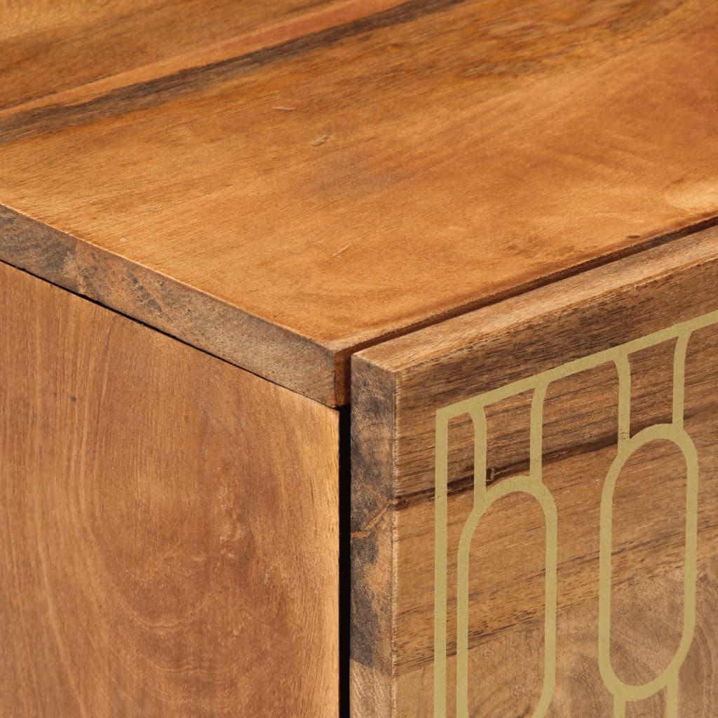 Nachtkastje 50x33x60 cm massief mangohout – afbeelding 7