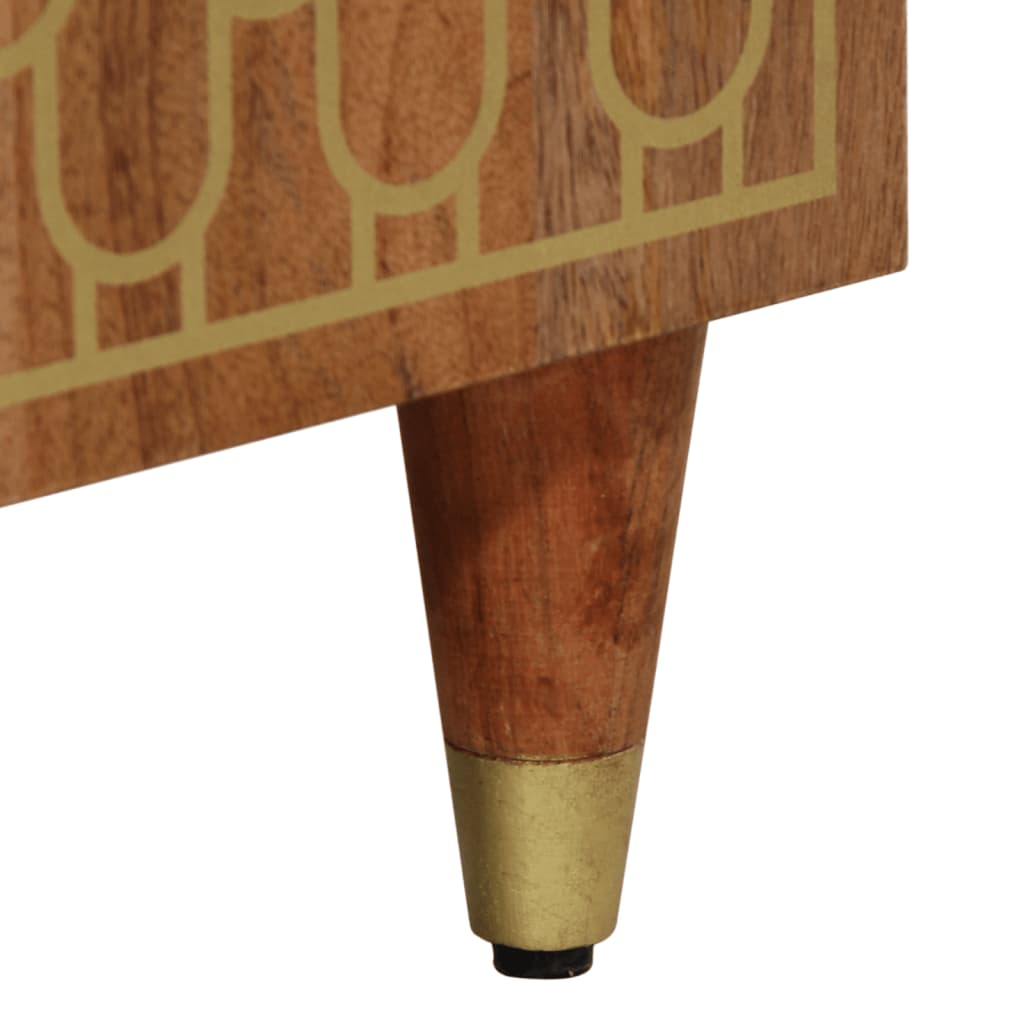 Nachtkastje 50x33x60 cm massief mangohout – afbeelding 9