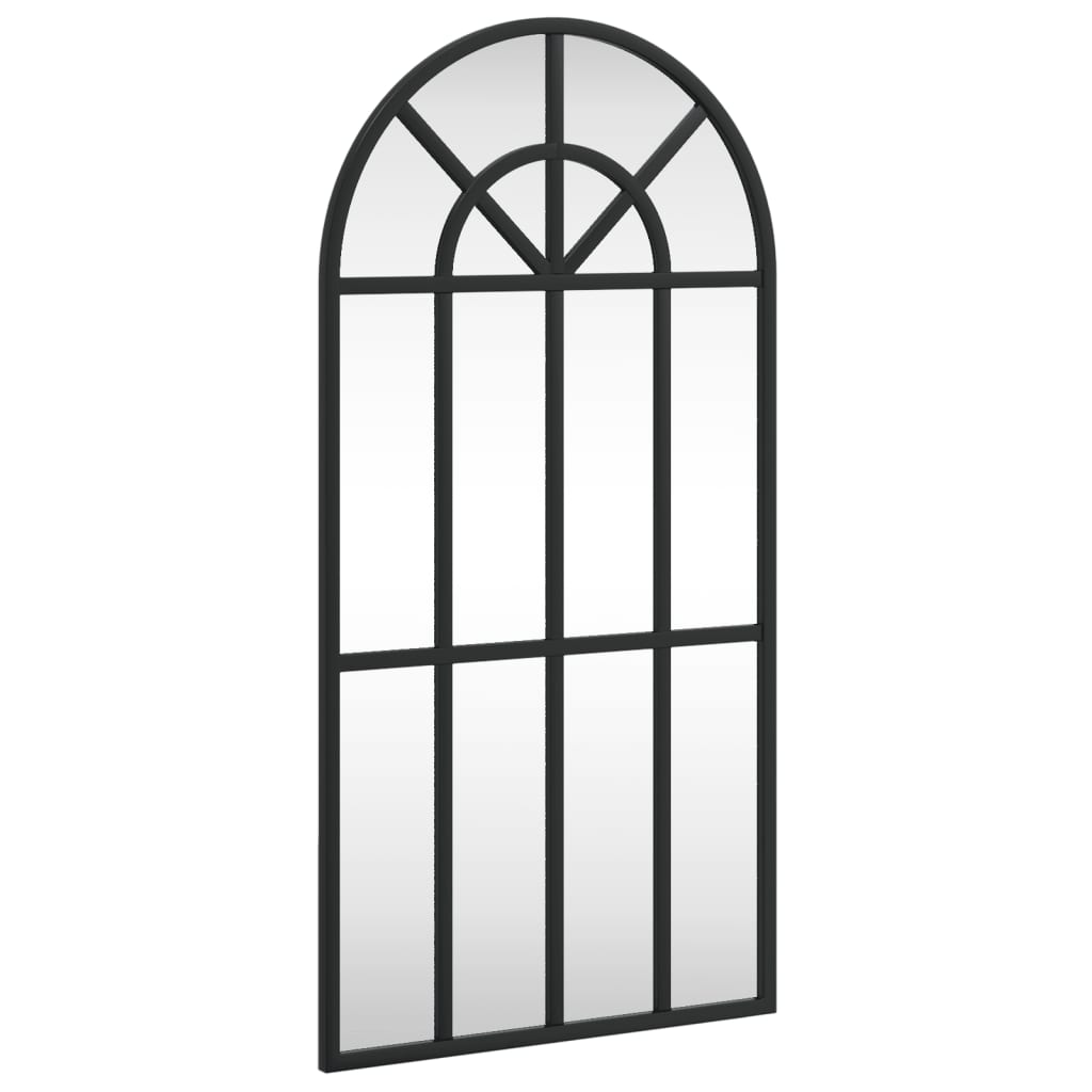 Wandspiegel boog 30x60 cm ijzer zwart – afbeelding 2