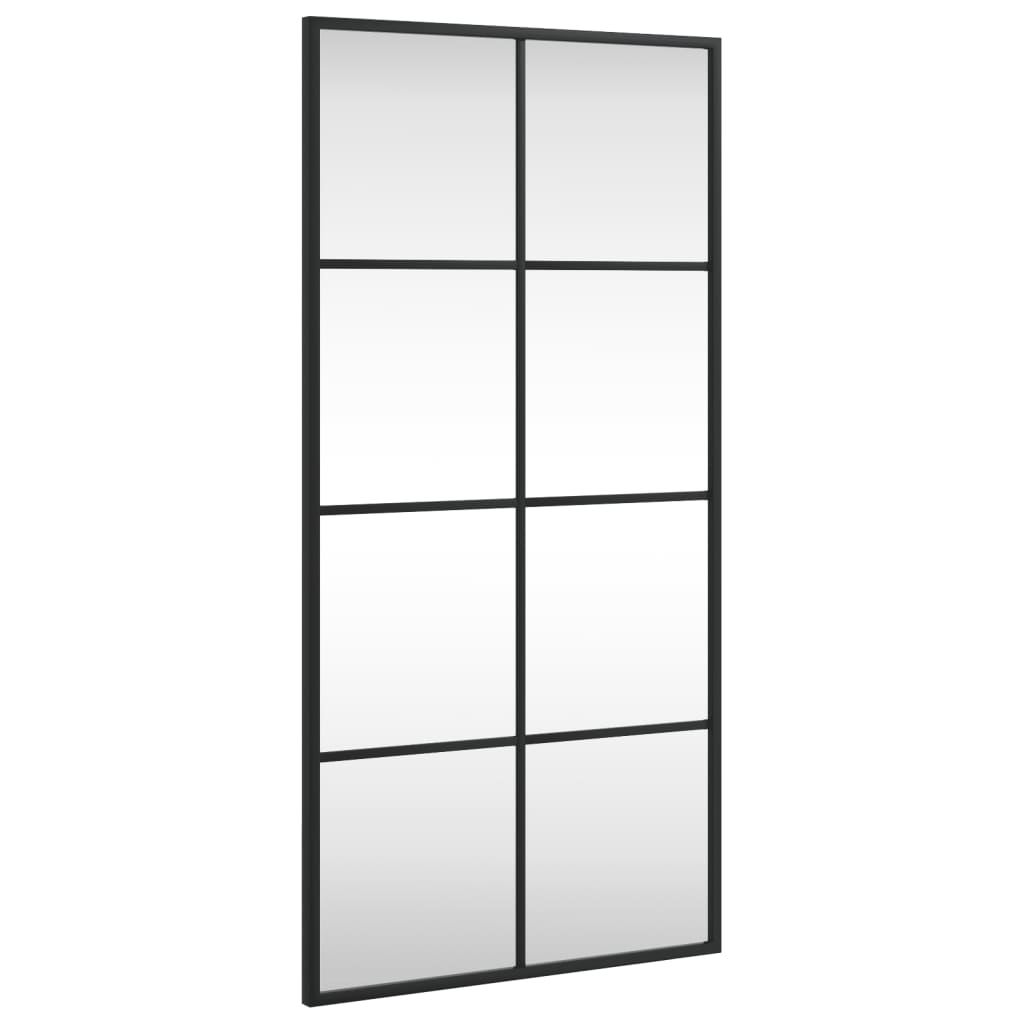 Wandspiegel rechthoekig 40x80 cm ijzer zwart – afbeelding 2