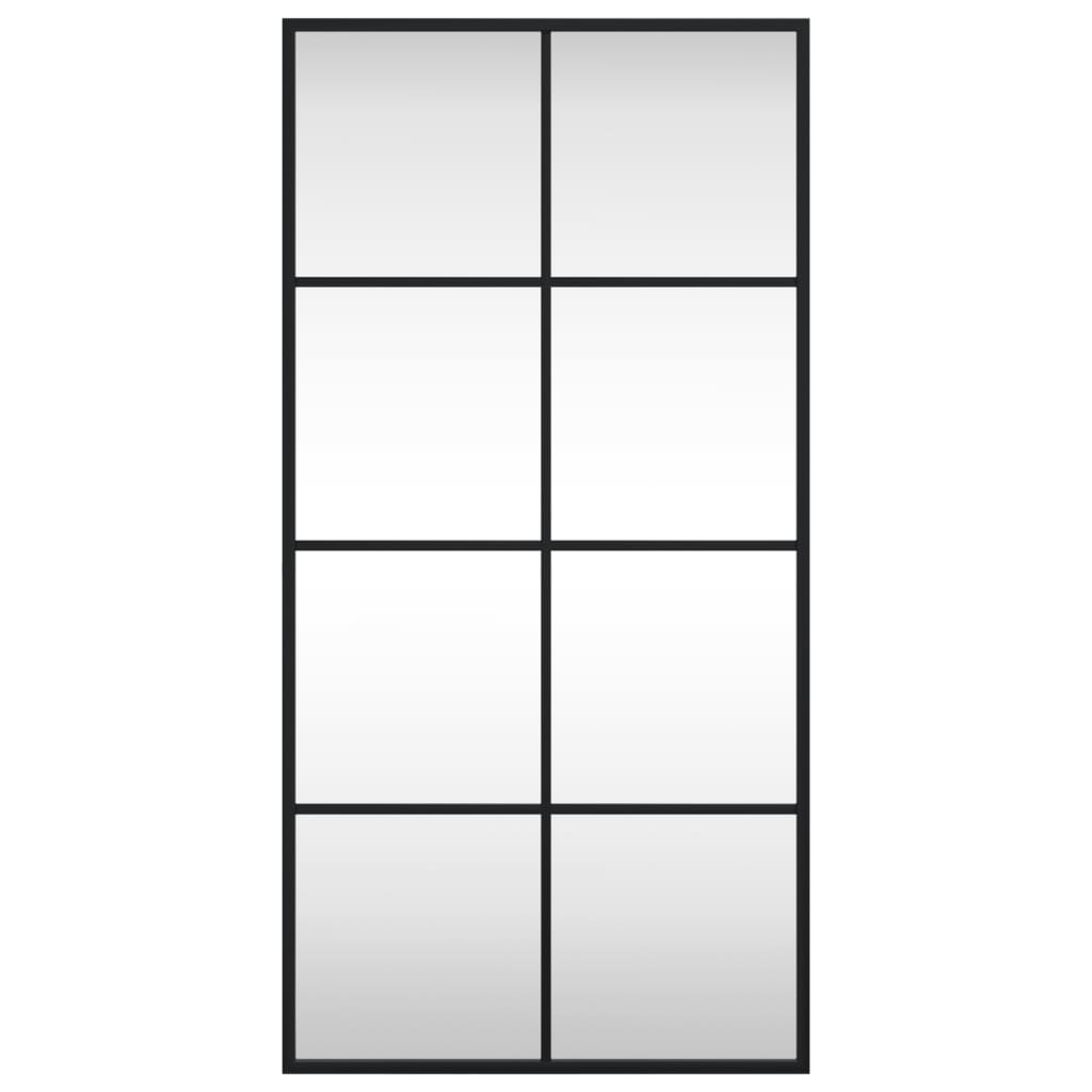 Wandspiegel rechthoekig 40x80 cm ijzer zwart – afbeelding 3