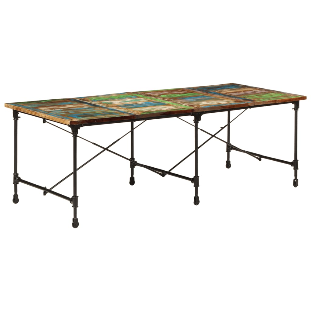 Eettafel 220x90x77 cm massief gerecycled hout