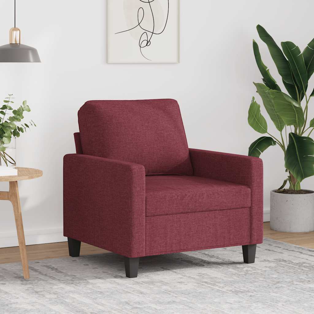 Fauteuil 60 cm stof wijnrood