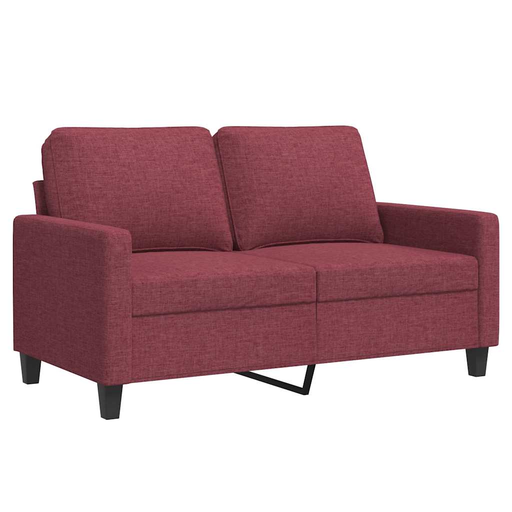 Tweezitsbank 120 cm stof wijnrood – afbeelding 2