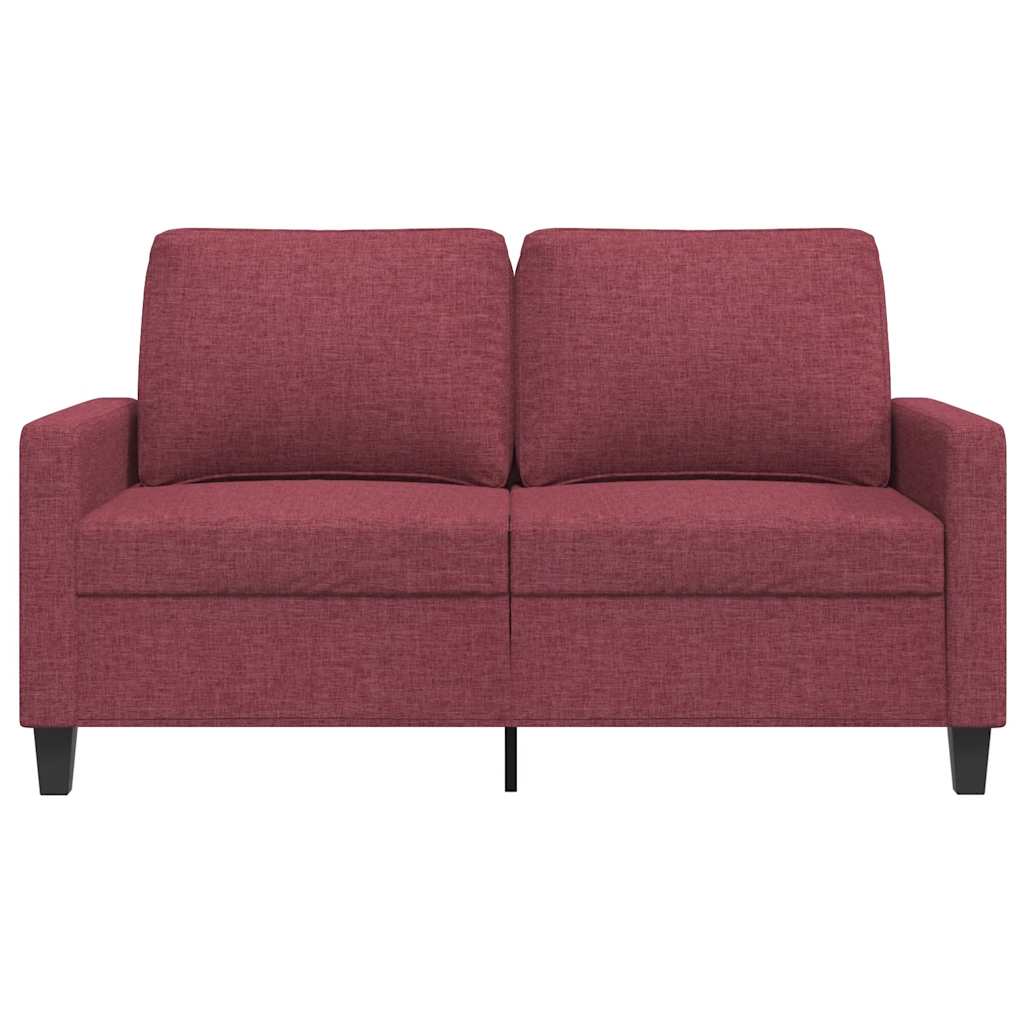 Tweezitsbank 120 cm stof wijnrood – afbeelding 4