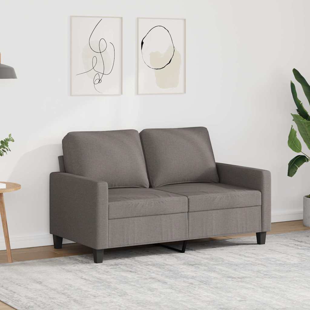 Tweezitsbank 120 cm stof taupe