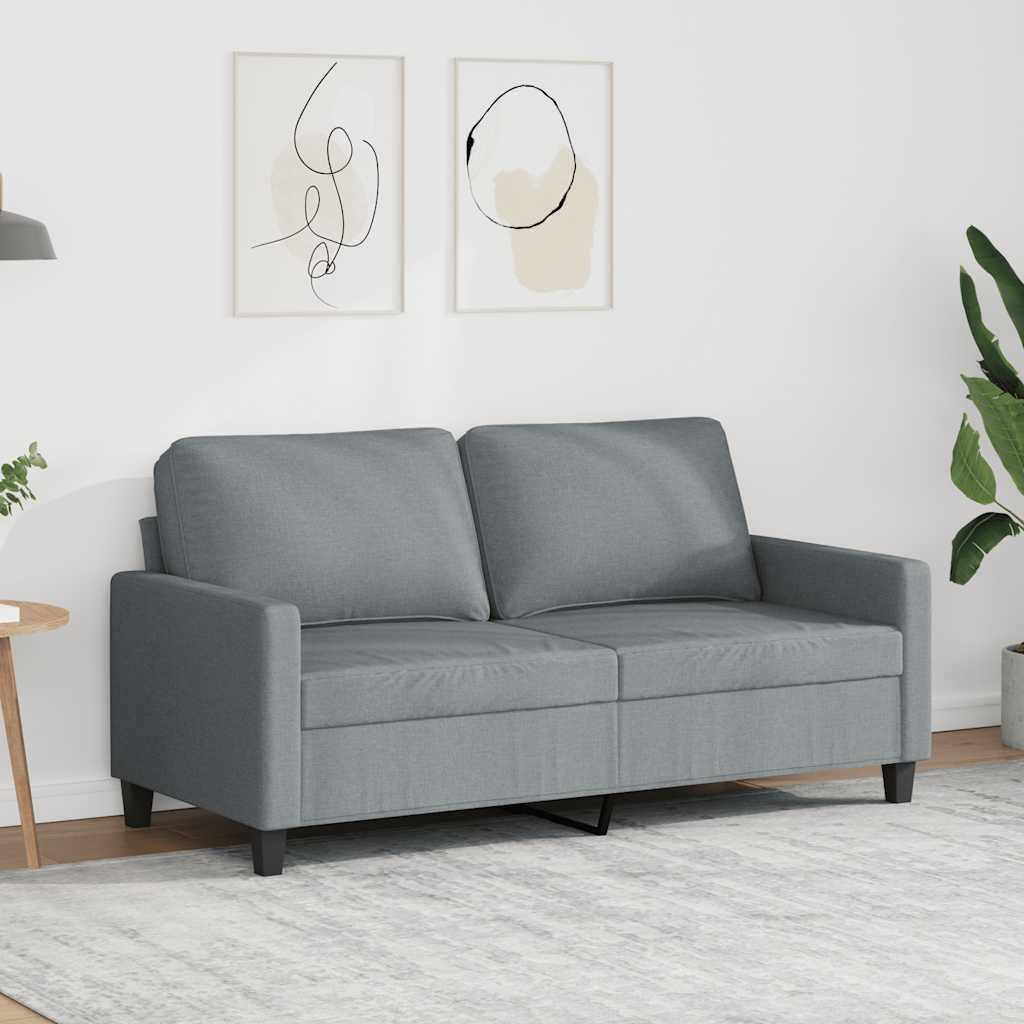 Tweezitsbank 140 cm stof lichtgrijs