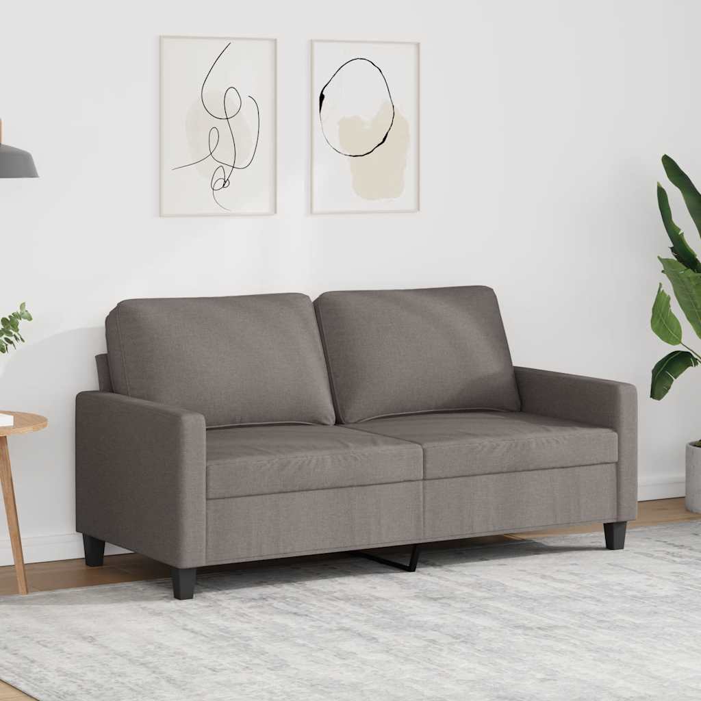 Tweezitsbank 140 cm stof taupe