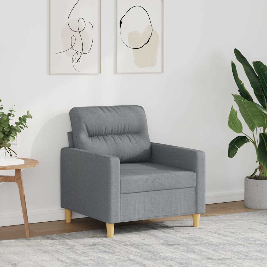 Fauteuil 60 cm stof lichtgrijs