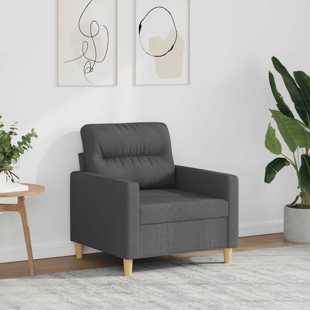 Fauteuil 60 cm stof donkergrijs