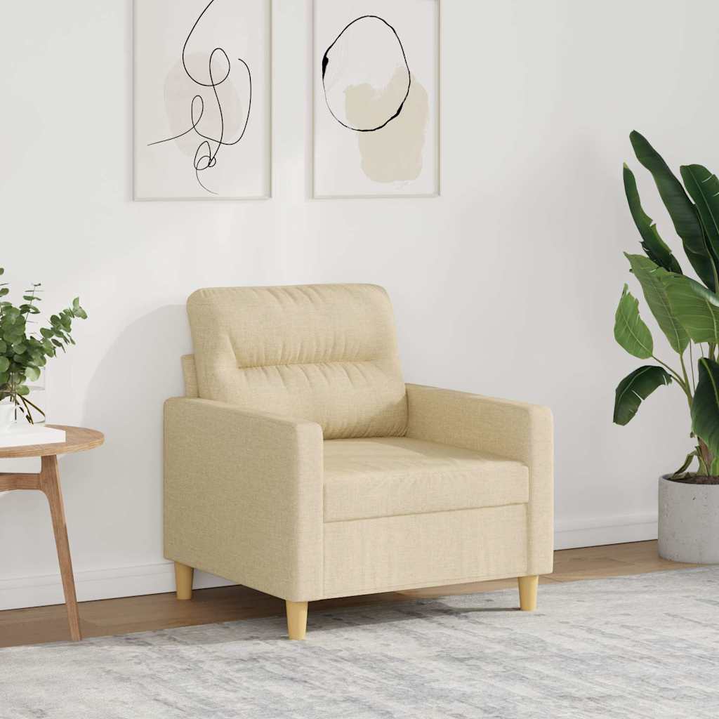 Fauteuil 60 cm stof crèmekleurig