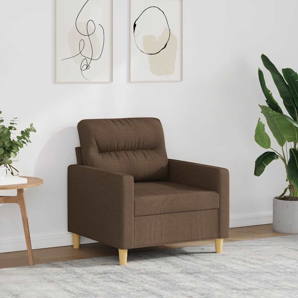 Fauteuil 60 cm stof bruin