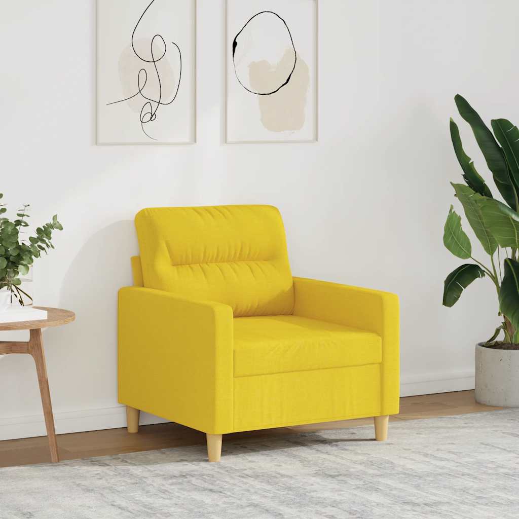 Fauteuil 60 cm stof lichtgeel