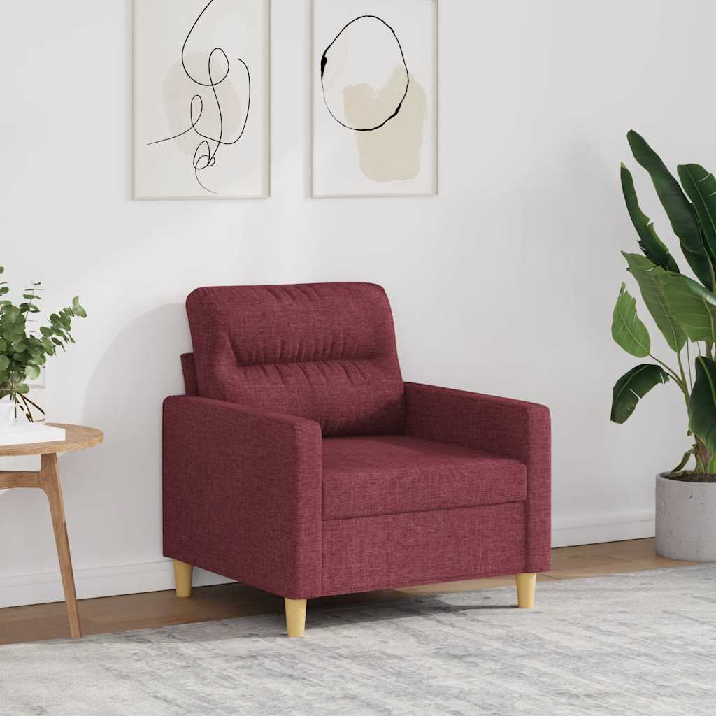 Fauteuil 60 cm stof wijnrood