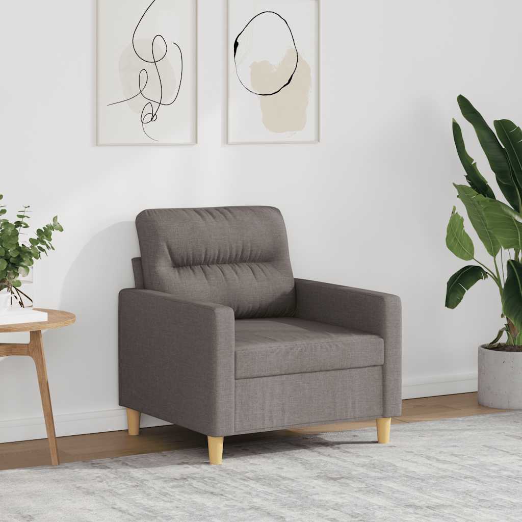 Fauteuil 60 cm stof taupe