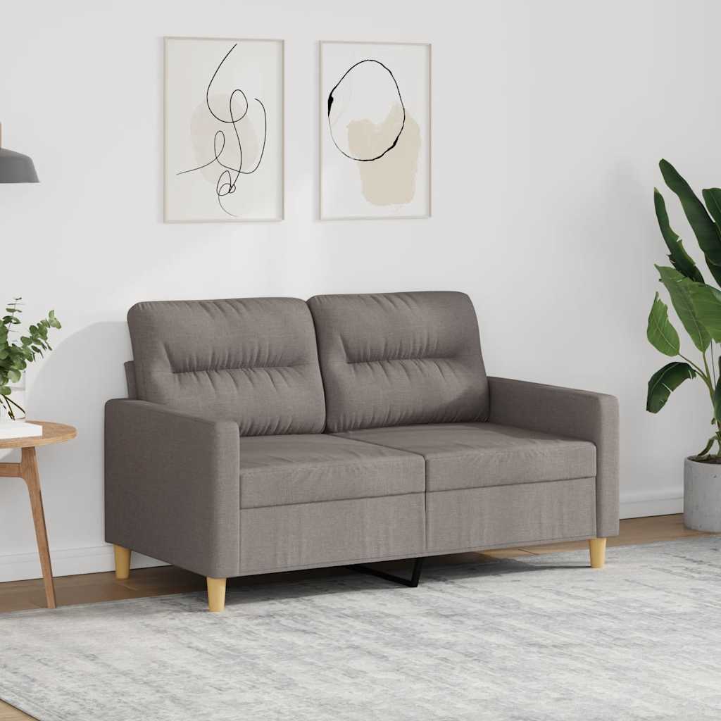 Tweezitsbank 120 cm stof taupe