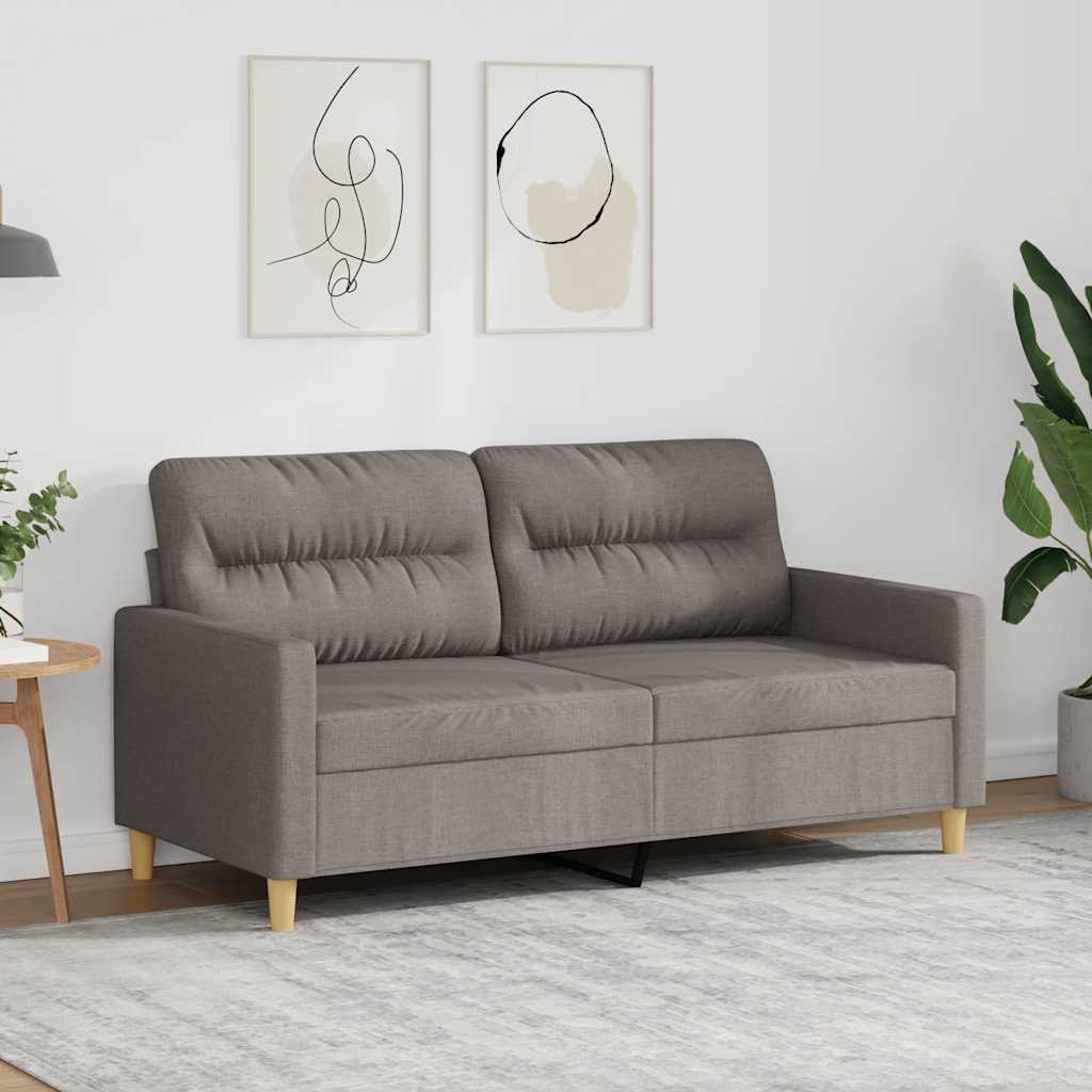 Tweezitsbank 140 cm stof taupe – afbeelding 1