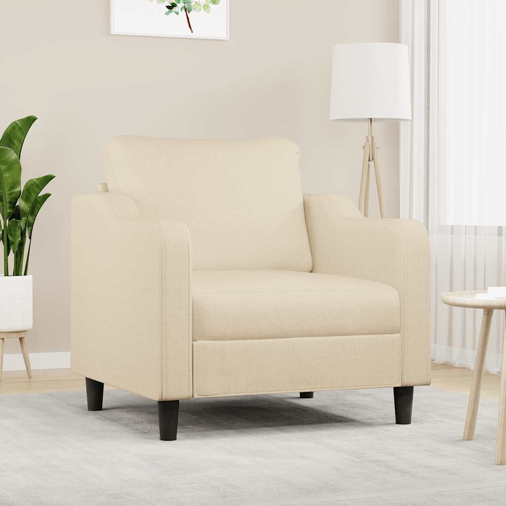 Fauteuil 60 cm stof crèmekleurig – afbeelding 1