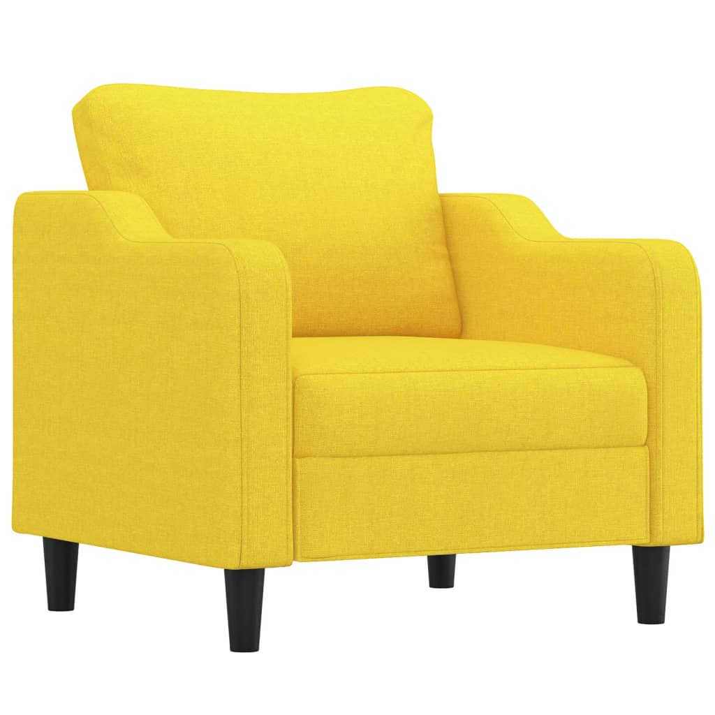 Fauteuil 60 cm stof lichtgeel – afbeelding 2