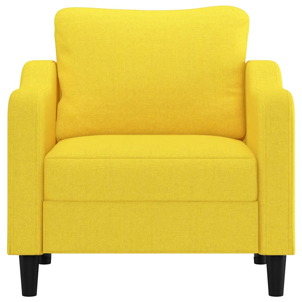 Fauteuil 60 cm stof lichtgeel – afbeelding 3