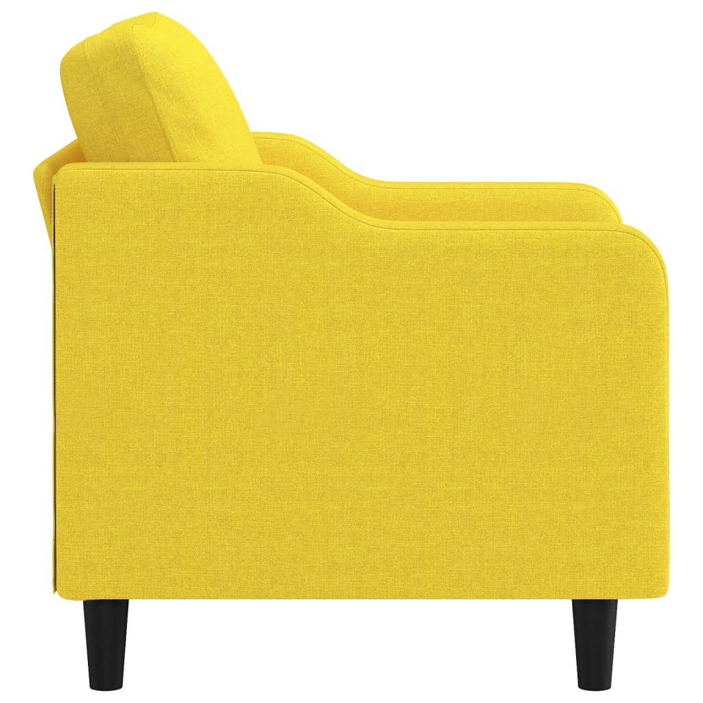 Fauteuil 60 cm stof lichtgeel – afbeelding 4