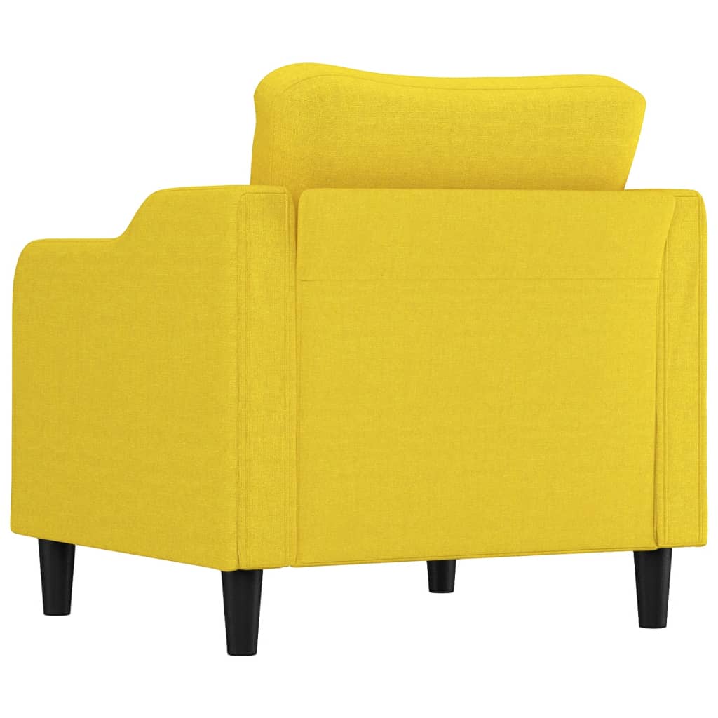 Fauteuil 60 cm stof lichtgeel – afbeelding 5