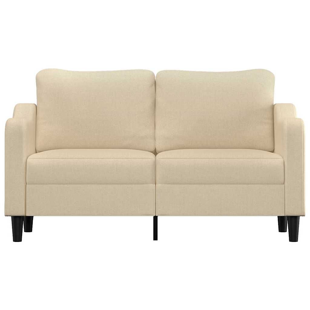 Tweezitsbank 140 cm stof crèmekleurig – afbeelding 3