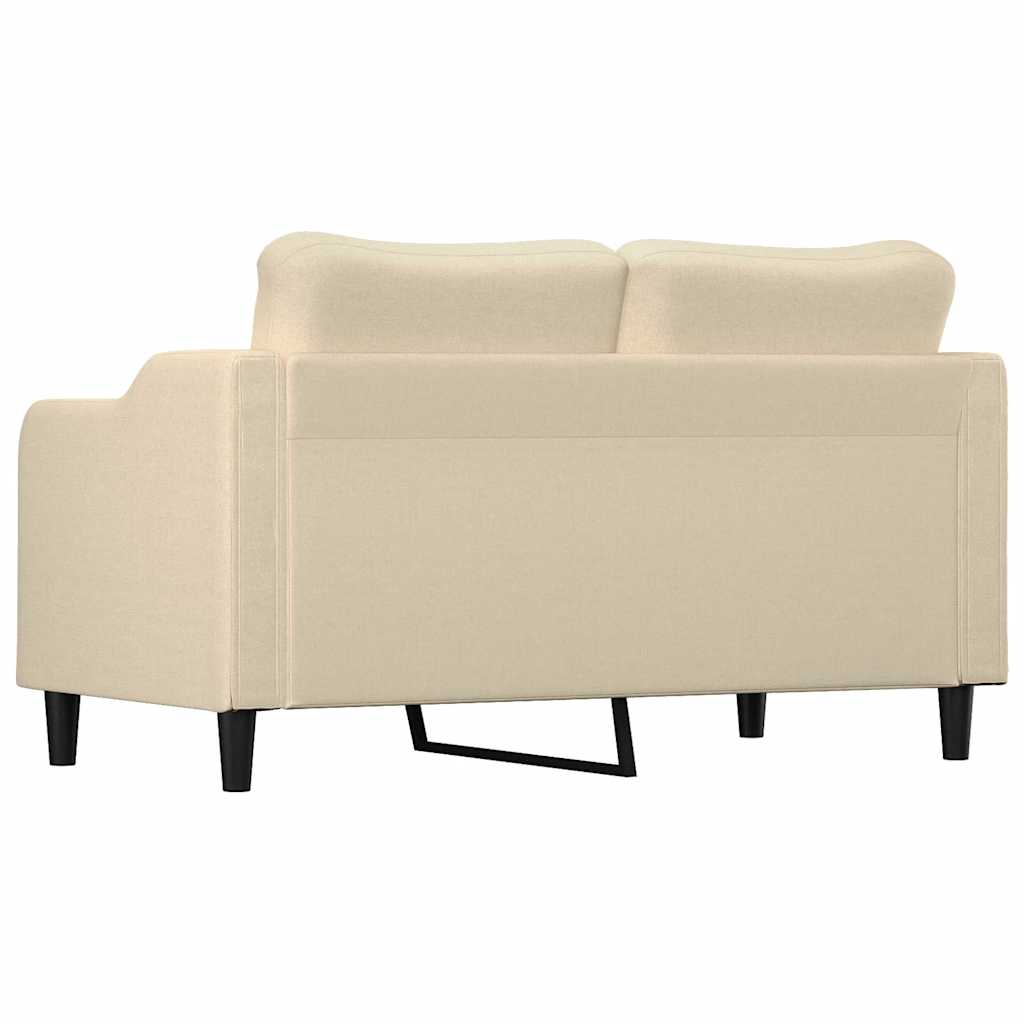 Tweezitsbank 140 cm stof crèmekleurig – afbeelding 5