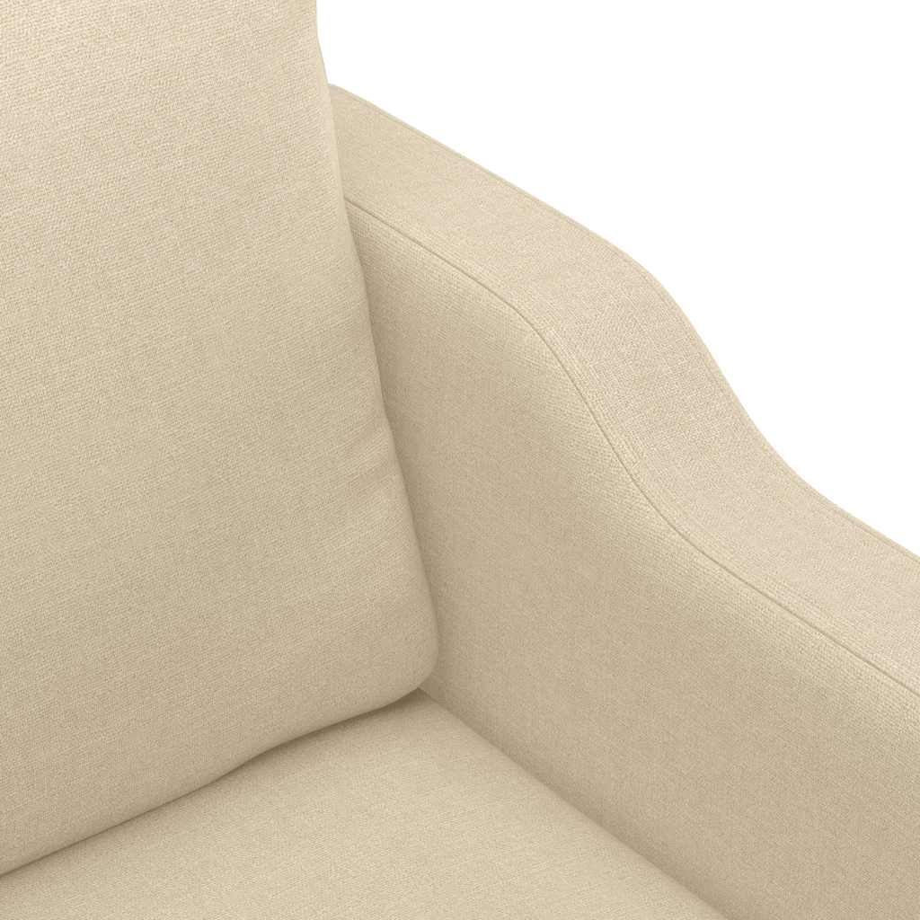 Tweezitsbank 140 cm stof crèmekleurig – afbeelding 6