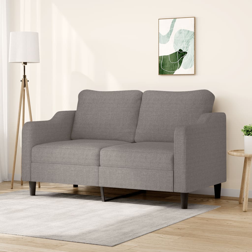 Tweezitsbank 140 cm stof taupe – afbeelding 1