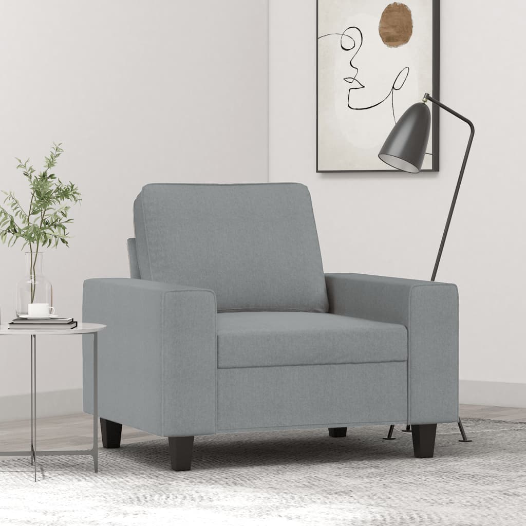 Fauteuil 60 cm stof lichtgrijs – afbeelding 1