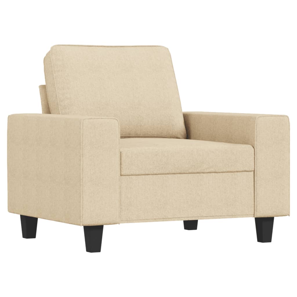 Fauteuil 60 cm stof crèmekleurig – afbeelding 2