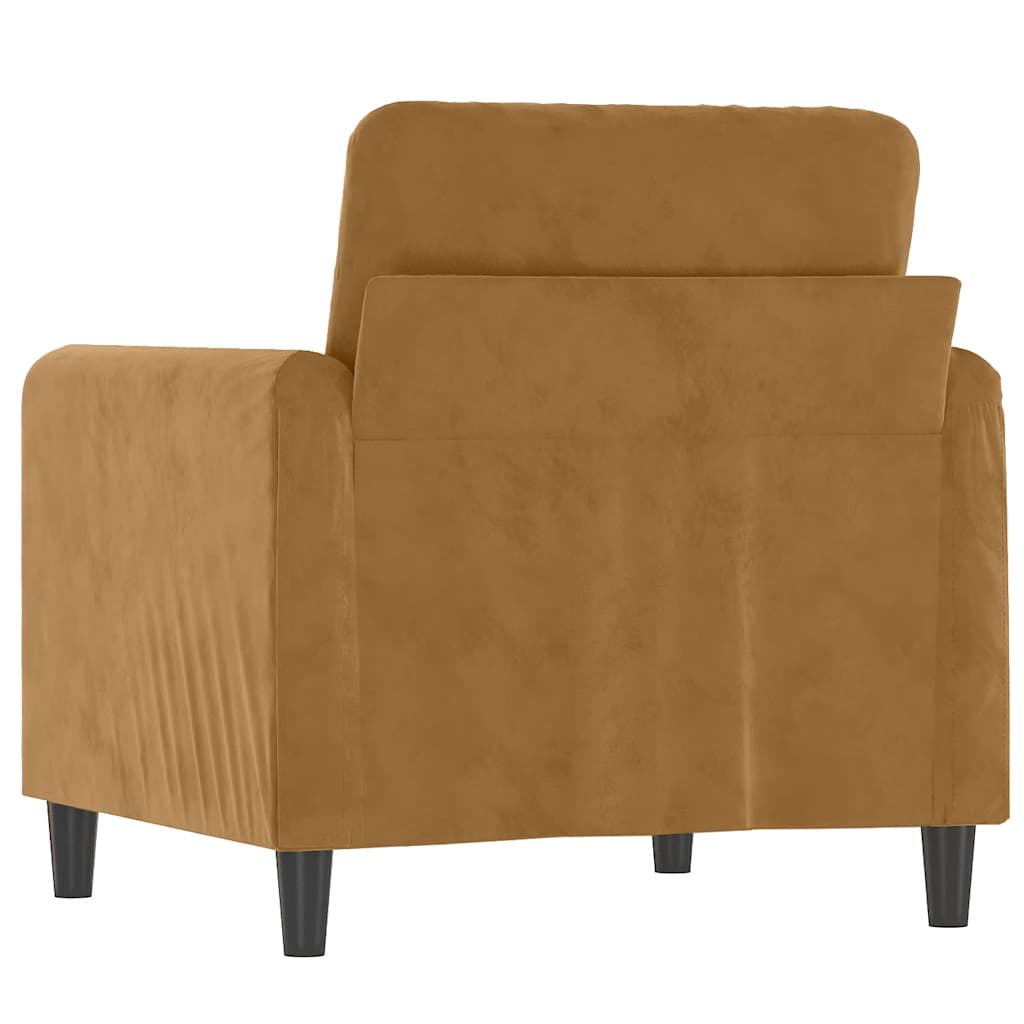 Fauteuil 60 cm fluweel bruin – afbeelding 5