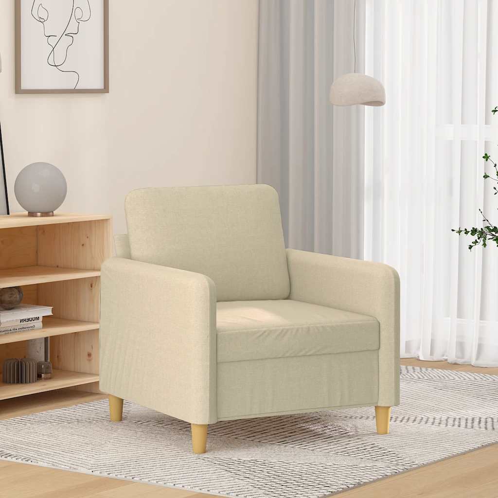 Fauteuil 60 cm stof crèmekleurig – afbeelding 1