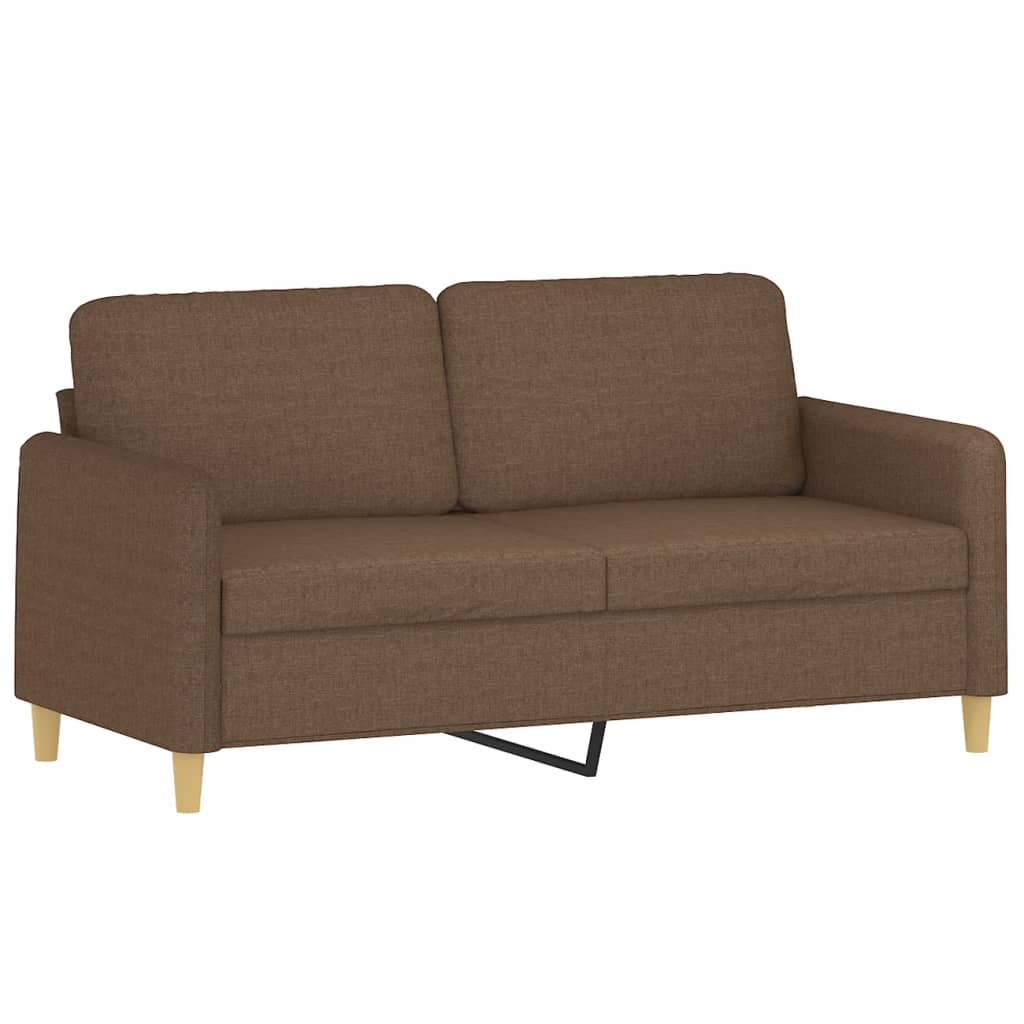Tweezitsbank 140 cm stof bruin – afbeelding 2