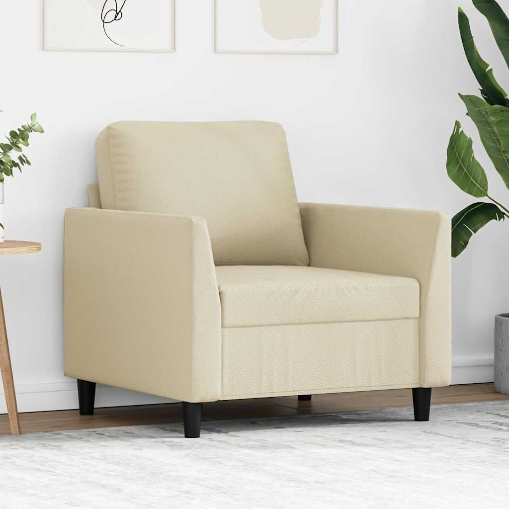 Fauteuil 60 cm fluweel crèmekleurig