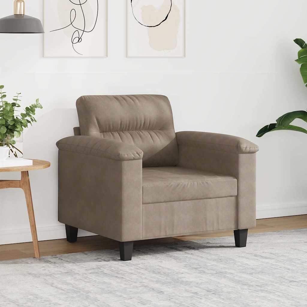 Fauteuil 60 cm microvezelstof taupe