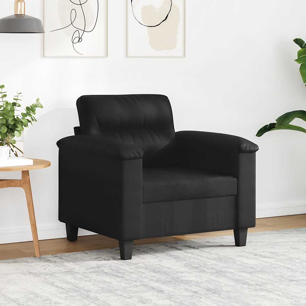 Fauteuil 60 cm microvezelstof zwart