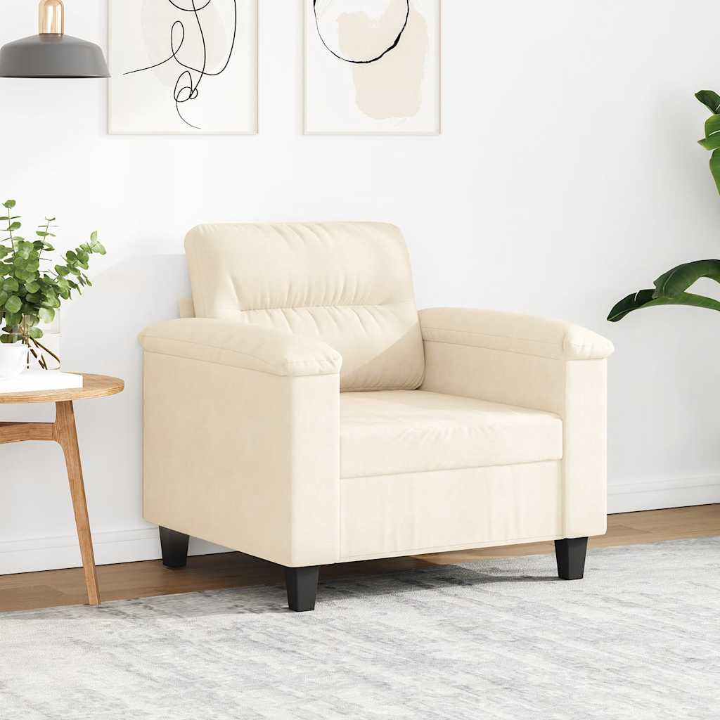 Fauteuil 60 cm microvezelstof beige