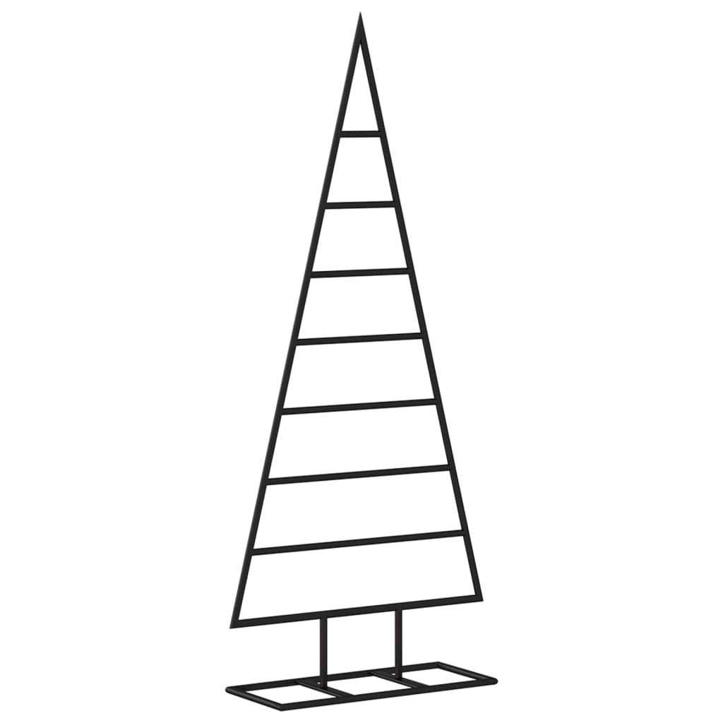 Kerstdecoratie kerstboom 125 cm metaal zwart – afbeelding 2