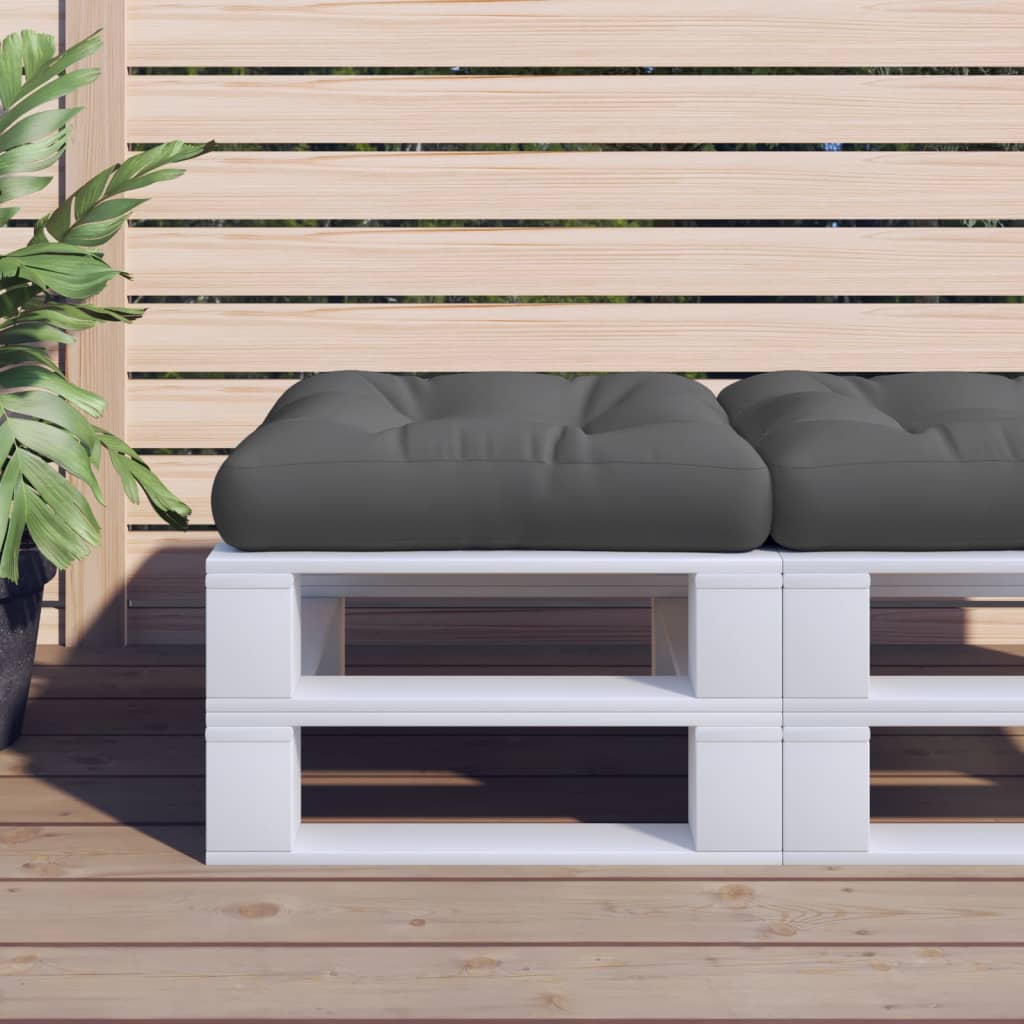 Palletkussen 60x60x12 cm stof antracietkleurig