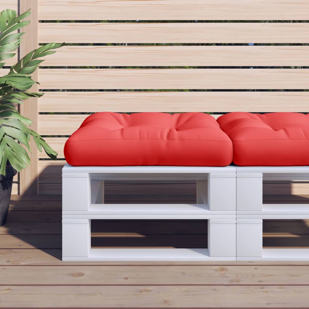 Palletkussen 60x60x12 cm stof rood – afbeelding 1
