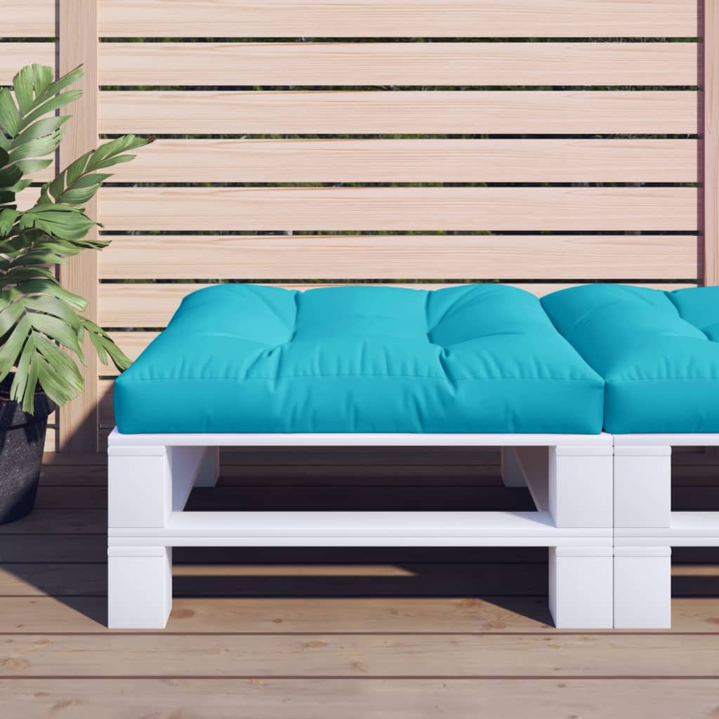 Palletkussen 70x70x12 cm stof turquoise – afbeelding 1