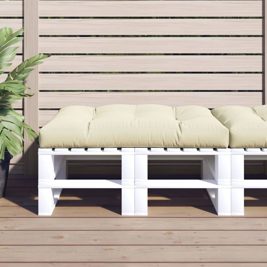 Palletkussen 120x80x12 cm stof crèmekleurig – afbeelding 1