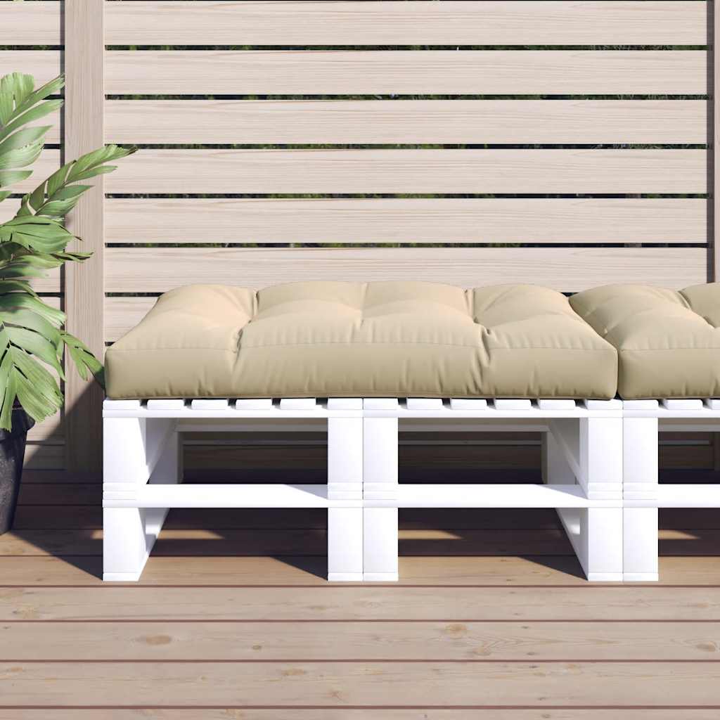 Palletkussen 120x80x12 cm stof beige – afbeelding 1